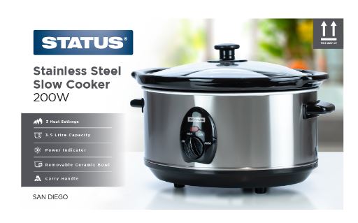 (image for) STATUS SLOW COOKER S/STEEL - 3.5L