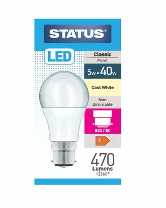 (image for) STA LED B22 CLAS PEA CW 5W=40W - 05W