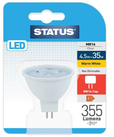 (image for) STA LED MR16 CLEAR W/W N/D4.5W - 4.5=35