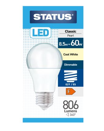 (image for) STA LED E27 CLAS PEA CW8.5=60W - 8.5W