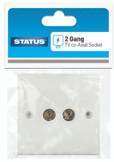 (image for) STA SOCKET TV AERIAL 2 GANG - STD