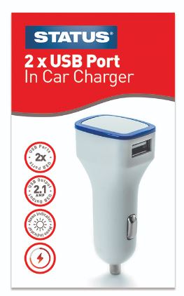 (image for) STA USB PORT CAR CHARGER 2XUSB - 2PORT