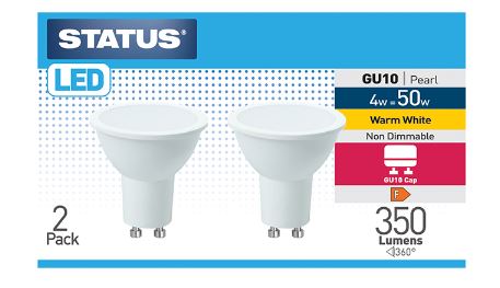 (image for) STA LED PEARL GU10 W/W 4W=50W - PK2