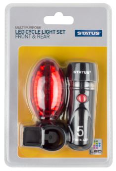 (image for) STA CYCLE LED LIGHT SET FRON&R - STD