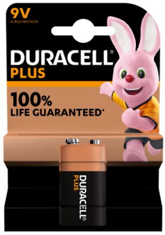 (image for) DURACELL 9V PLUS BATTERY - SINGLE