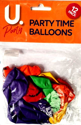 (image for) BALLOONS - \'IT\'S PARTY TIME\' - 12S