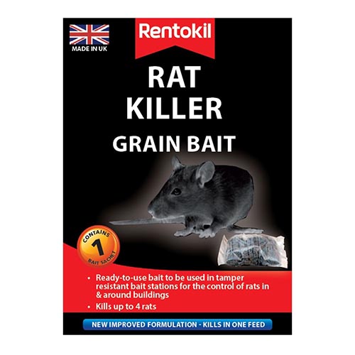 (image for) RENTOKIL RAT KILLER GRAIN BAIT 1 PACK