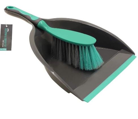 (image for) JVL DUSTPAN&BRUSH GREY - STD