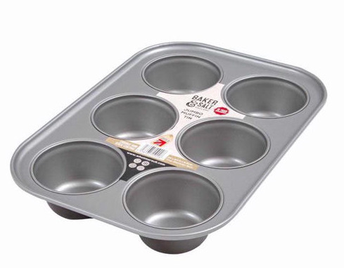 (image for) BAKER&SALT N/S MUFFIN TIN 6CUP - JUMBO