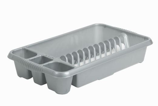 (image for) CASA DISH DRAINER SILVER - MEDIUM