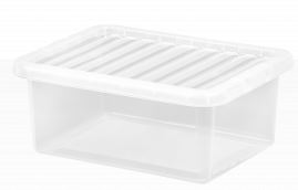 (image for) CRYSTAL STORAGE BOX+LID CLEAR - 17L