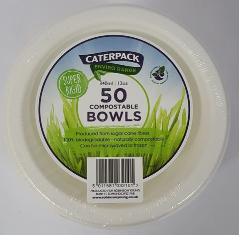 (image for) CATERPAC COMPOSTABLE BOWLS 50S - 12oz