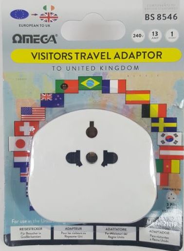 (image for) OME UK VISITORS TRAVEL ADAPTOR - 13A