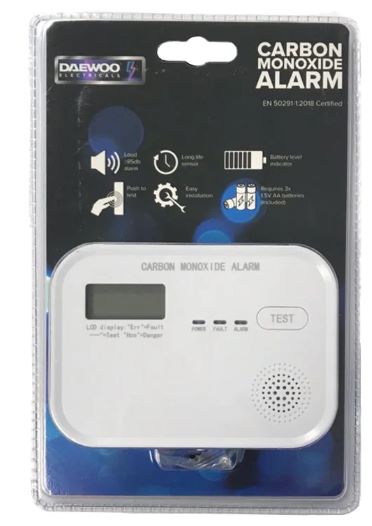 (image for) DAEWOO CARBON MONOXIDE ALARM - STD