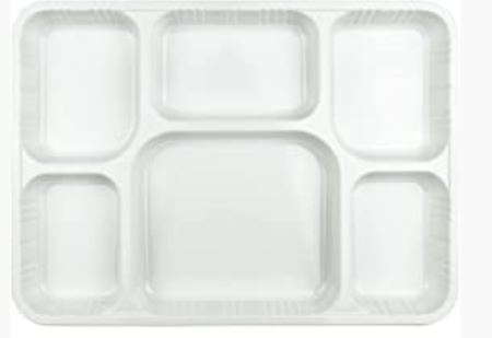 (image for) PLASTIC TRAY 6 COMPARTMENT H/D - 6COMPA