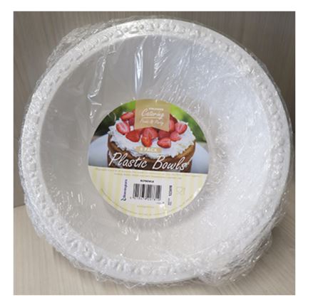 (image for) K/F PLASTIC BOWLS PK8 WHITE - 22OZ