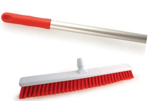 (image for) RS SOFT BROOM HEAD+HANDLE RED - 45CM