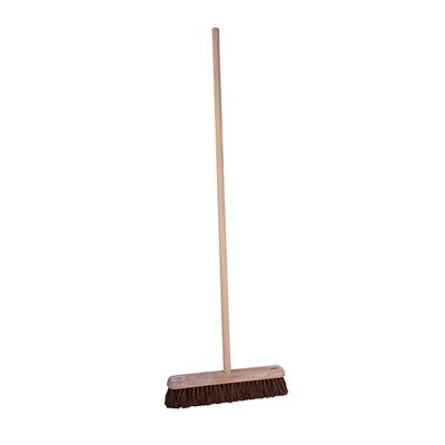 (image for) WOODEN BROOM HEAD STIFF BRISTE - 18\"