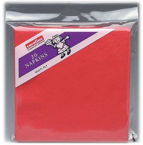 (image for) CAROLINE NAPKIN RED 2PLY 20S - 33X33