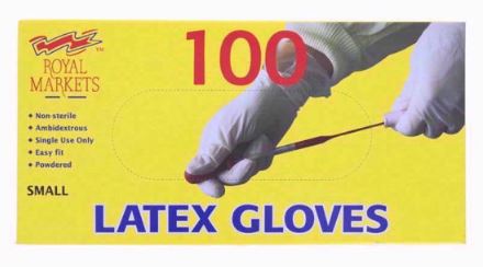 (image for) RM LATEX DIS GLOVE PF - SMALL