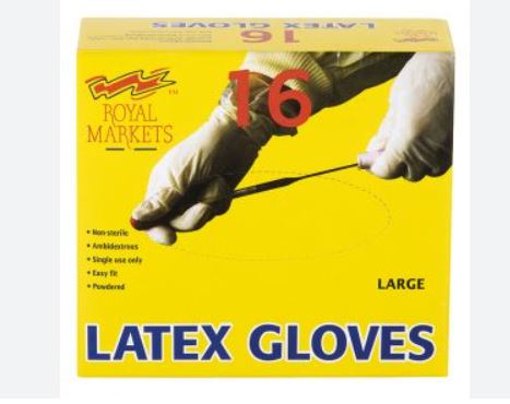 (image for) RM LATEX DIS GLOVE 16S - LARGE