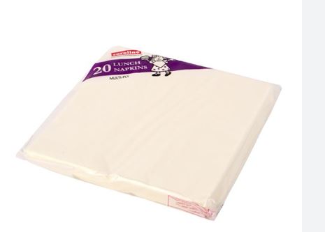 (image for) CAROLINE NAPKIN IVORY 2PLY 20S - 33X33