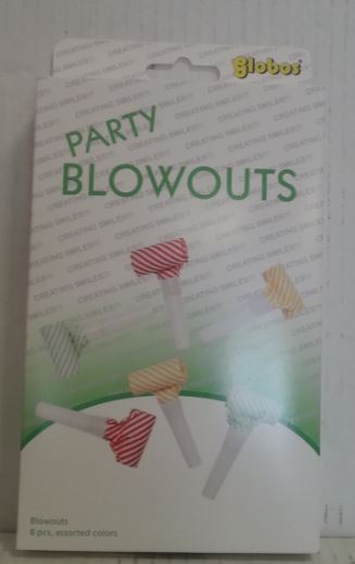 (image for) GLOBOS PARTY BLOWOUTS ASST - 8S