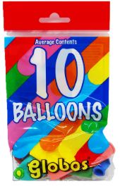 (image for) GLOBOS BALLOONS ASSORTED - 10S