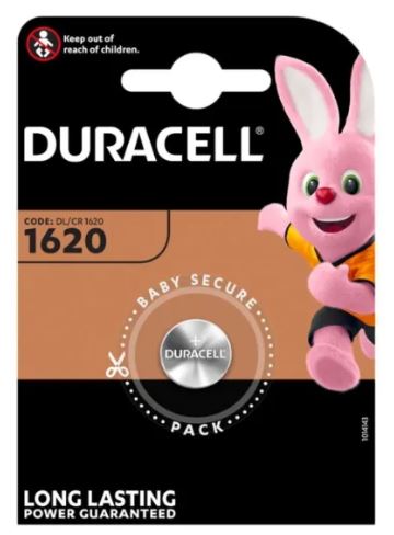 (image for) DURACELL CR1620 LITHIU BATTERY - SINGLE