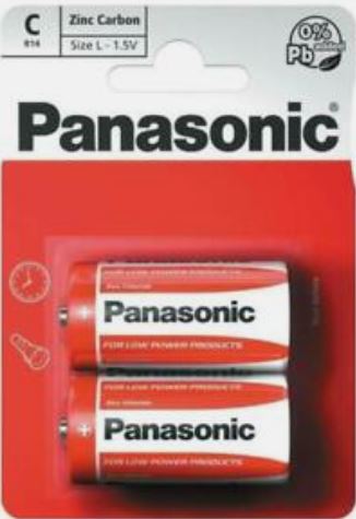 (image for) PANASONIC ZINC CARBON C R14 - 2S