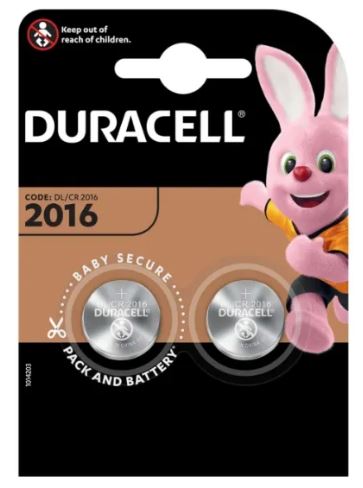 (image for) DURACELL CR2016 LITHIU BATTERY - 2S