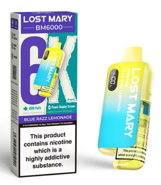 (image for) LOSTMARY BM6000 BLUERAZZ LEMON - 20MG