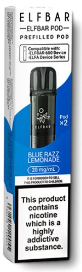 (image for) ELFBAR600 POD BLUE RAZZ LEMONA - 20ML