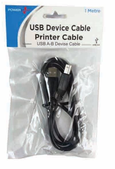 (image for) POWER PLUS USB CABLE PRINTER - 1M