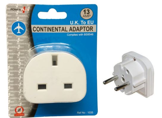 (image for) POWERPLUS UK TO EU ADAPTER - 250V