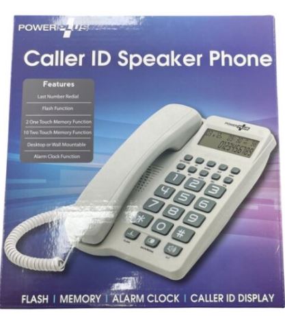 (image for) POWER+CALLER ID S/PHONE WHITE - SLIM