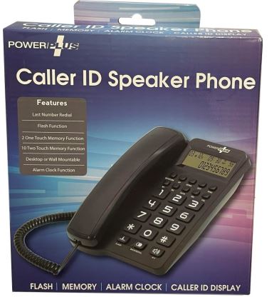 (image for) POWER+CALLER ID S/PHONE BLACK - SLIM