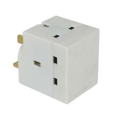 (image for) POWER+3 WAY FUSED ADAPTOR - 13A