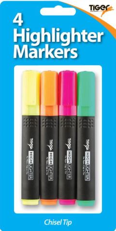 (image for) TIGER HIGHLIGHTER MARKERS ASST - 4S