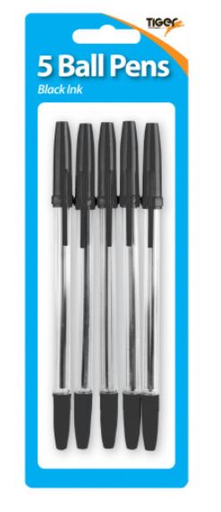 (image for) Tiger Ball Point Pens Black - 5S