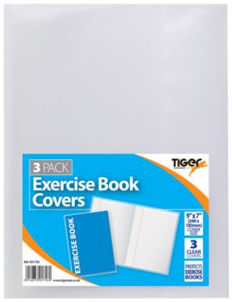 (image for) TIGER EXERCISE BOOK COVERS 3S - 3PACK