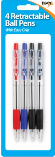 (image for) TIGER BALL PEN RETRACTABLE AST - 4S