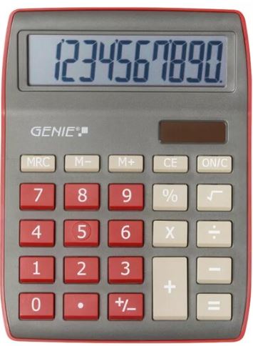 (image for) GENIE DESKTOP CALCULATOR D/RED - 840DR