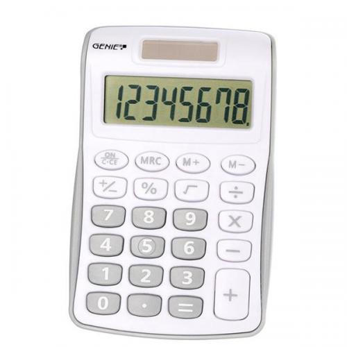 (image for) GENIE POCKET CALCULATOR SILVER - 120S