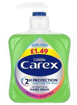 (image for) CAREX H/WASH ALOE VERA PM1.49 - 250ML