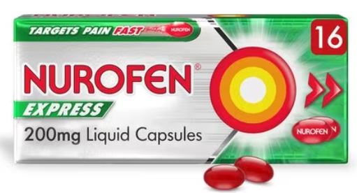 (image for) NUROFEN EXPRESS LIQ CAPS 16S - 200MG