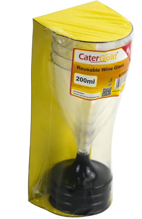 (image for) CATERGOLD WINE GLASS REUSE 4S - 200ML