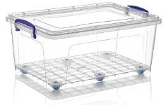 (image for) STORAGE BOX+LID CLEAR - 30L