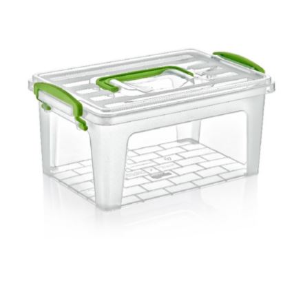 (image for) STORAGE BOX+ HANDLE CLEAR DEEP - 5.5L