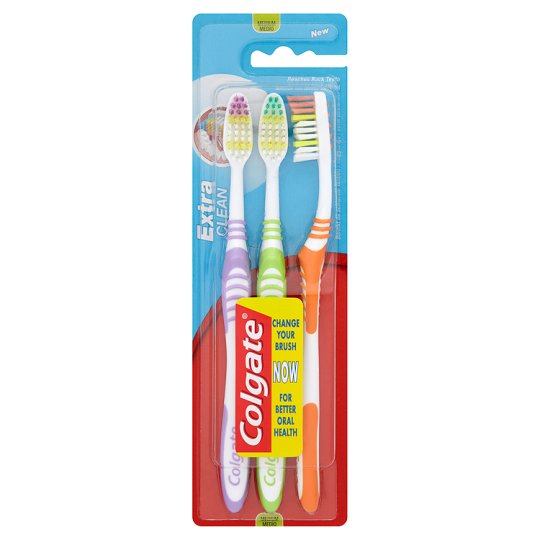 (image for) COLGATE BRUSH EXTRA CLEAN 3PK - MEDIUM